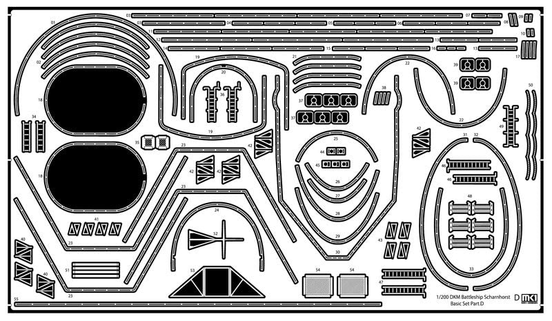 MK1 Design MD-20024 DKM Battleship SCHARNHORST DX PACK for Trumpeter 1/200 – immagine 52
