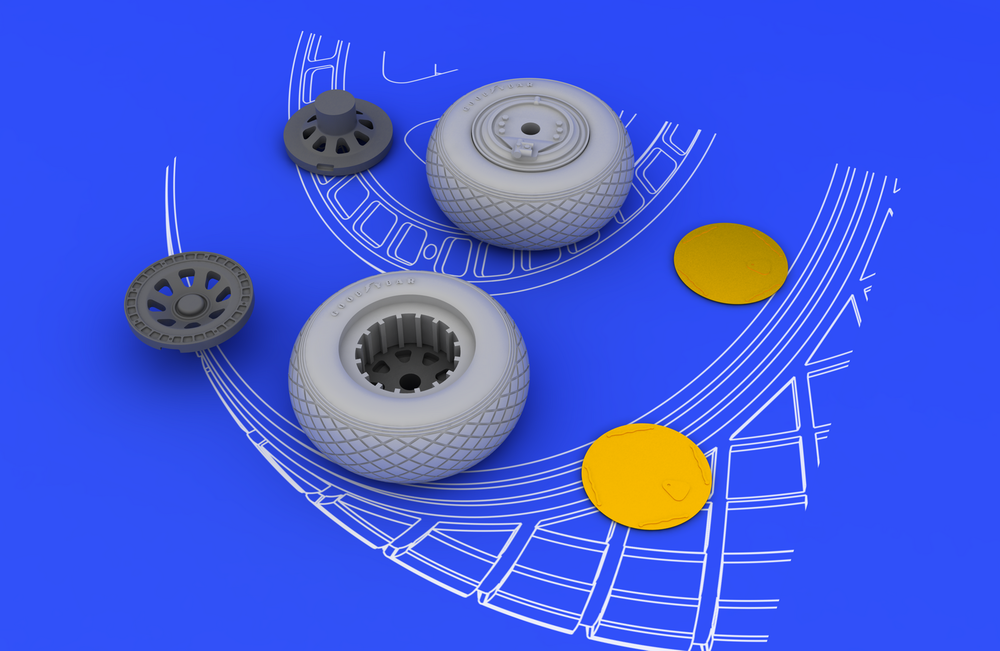 Eduard 648068 PV-1 wheels 1/48 (REVELL) – Bild 3