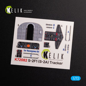 KELIK K72082 S-2A Tracker interior 3D decals for Hasegawa kit 1/72 – zdjęcie 2