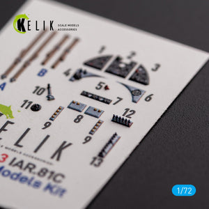KELIK K72143 IAR.81c - interior 3D decals for IBG Models kit 1/72 – imagen 4