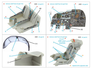 Quinta Studio QD72096 A-6E Intruder 3D-Printed &amp; coloured Interior on decal paper (Fujimi) 1/72