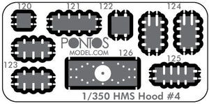 Pontos 35020WD1 HMS Hood Wooden Deck set Type 1 1/350 – immagine 2