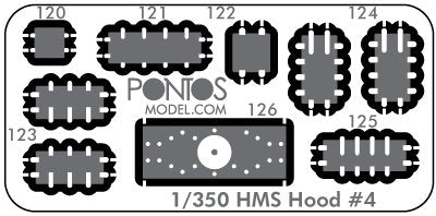Pontos 35020WD1 HMS Hood Wooden Deck set Type 1 1/350 – immagine 2