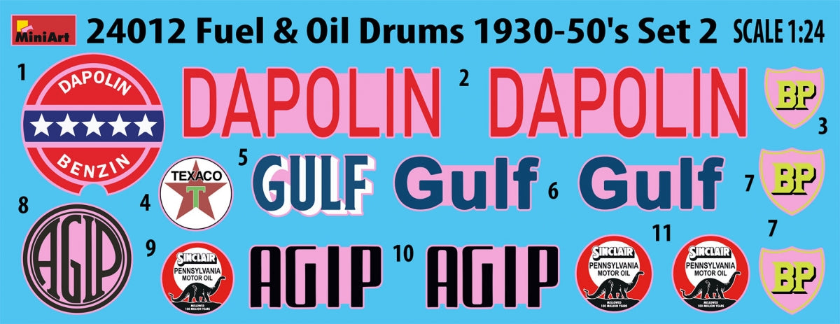 MiniArt 24012 Fuel and Oil Drums 1930-50&amp;#39;s Set 2 1/24 – image 2