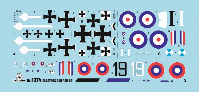 Italeri 1374 S.E.5a / ALBATROS D.III 1/72 – imagen 3