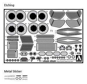 Aoshima 01076 Lamborghini Sesto Elemento Detail Up 1/24