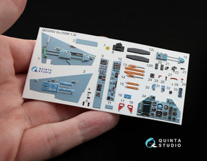 Intérieur imprimé en 3D et coloré sur papier décalcomanie Quinta Studio QD32002 Su-25SM (pour maquette Trumpeter) 1/32 – image 2