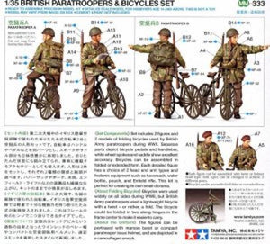 Tamiya 35333 British Paratroopers Set w/Bicycles 1/35 – Bild 2