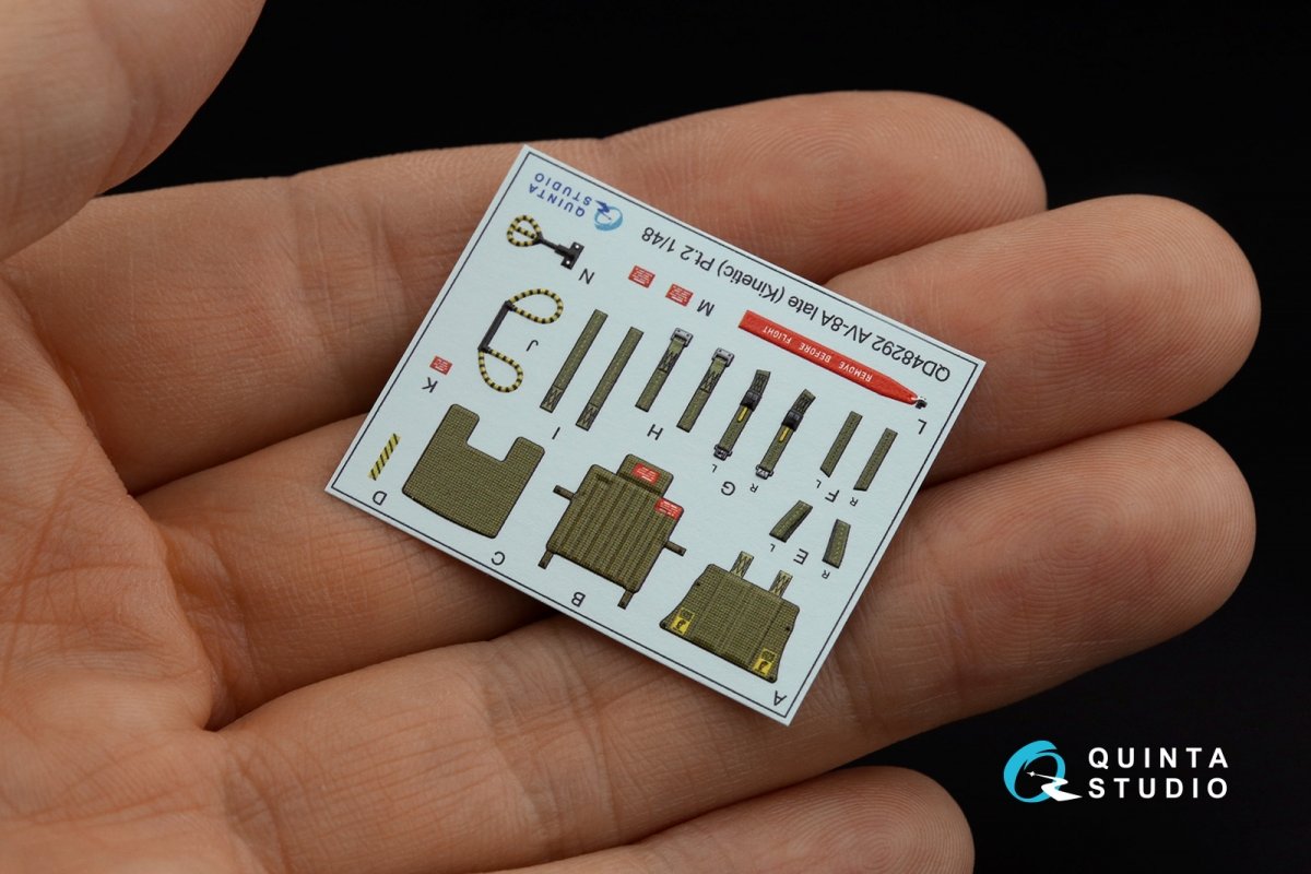 Quinta Studio QD48292 AV-8A Late 3D-Printed &amp;amp; coloured Interior on decal paper (Kinetic) 1/48 – immagine 5