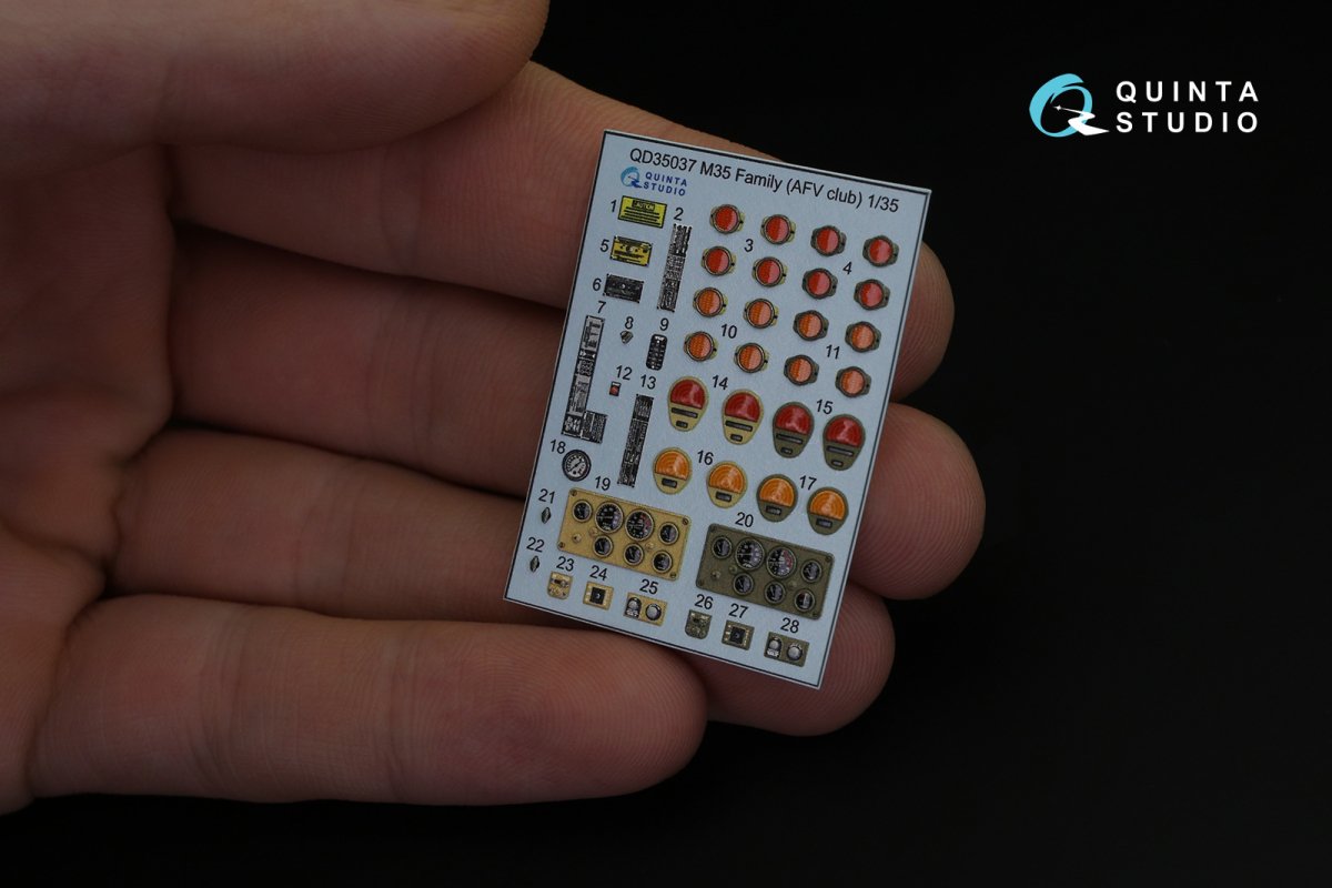 Quinta Studio QD35037 M35 Family 3D-Printed &amp;amp; coloured Interior on decal paper (AFV club) 1/35 – immagine 10