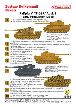 Techmod 35005 - Pz.Kpfw.VI Tiger Ausf.E (Modèle de production précoce) (1/35) – image 2