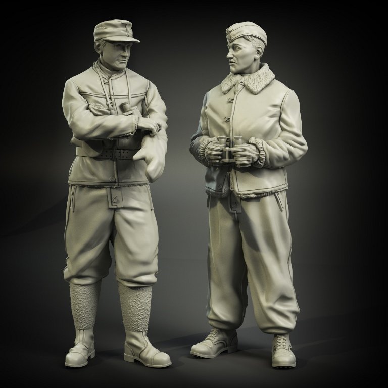 Ensemble de vêtements d'hiver pour officiers de chars Waffen-SS Panzer Art FI35-029, échelle 1/35