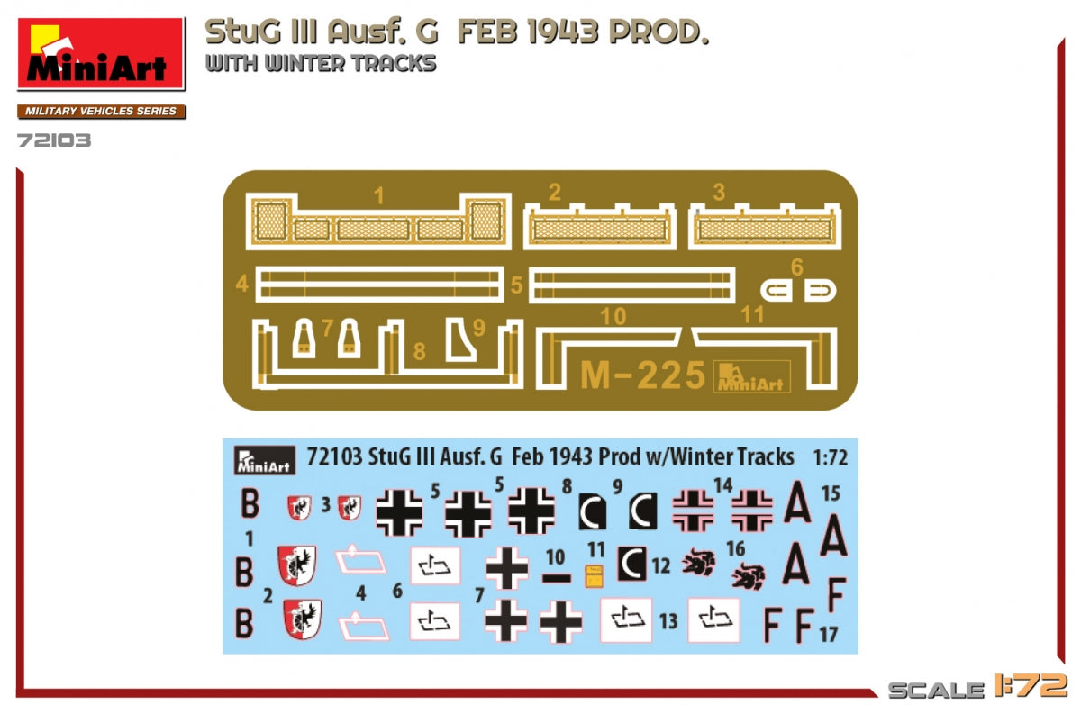 MiniArt 72103 StuG III Ausf. G FEB 1943 PROD. WITH WINTER TRACKS 1/72 – immagine 2