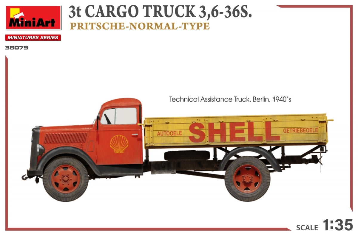 MiniArt 38079 3t CARGO TRUCK 3,6-36S. PRITSCHE-NORMAL-TYPE 1/35 – immagine 10