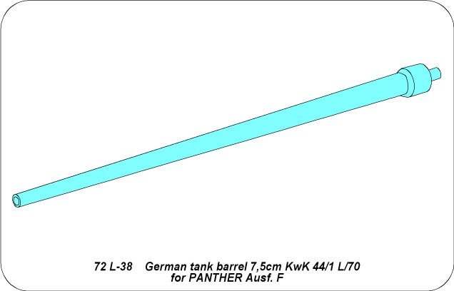 Canon de char allemand Aber 72L-38 7,5 cm KwK 44/1 L/70 pour Panther F / Canon de char allemand 7,5 cm KwK 44/1 L/70 pour Panther Ausf.F 1/72 – image 7