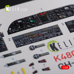 KELIK K48090 CH-46E interior 3D decals for Academy kit 1/72 – immagine 2