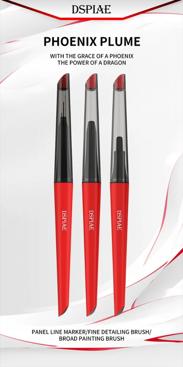 DSPIAE PT-FB Phoenix Plume Interchangeable Fine Detailing Brush Handle / Phoenix Plume Wymienny uchwyt pędzla do precyzyjnych detali – immagine 2