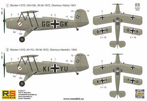 RS Models 94015 Bücker 131 A/B 24 Schule Olomouc 1/72 – immagine 2