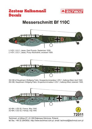 Techmod 72011 - Messerschmitt Bf 110C 1/72 – image 2