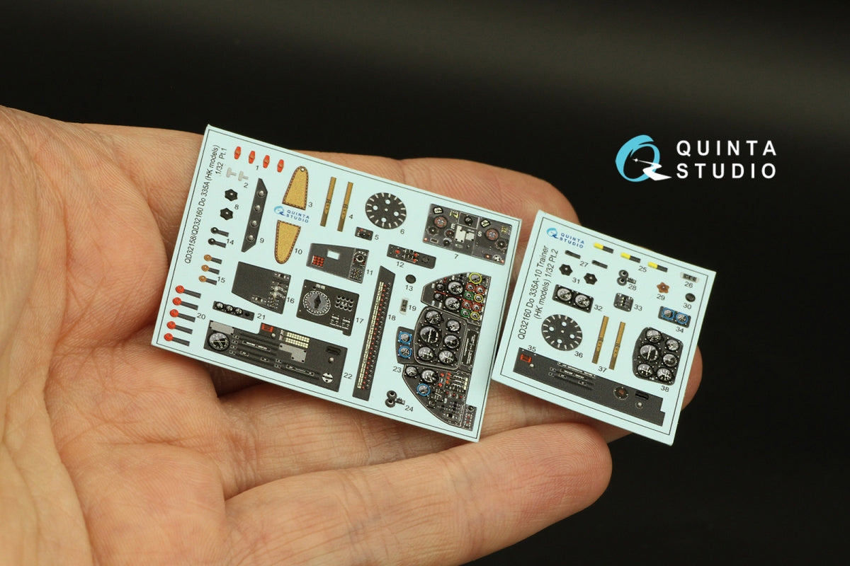Quinta Studio QD32160 Do 335A-10 3D-Printed &amp;amp; coloured Interior on decal paper (HK models) 1/32 – zdjęcie 6