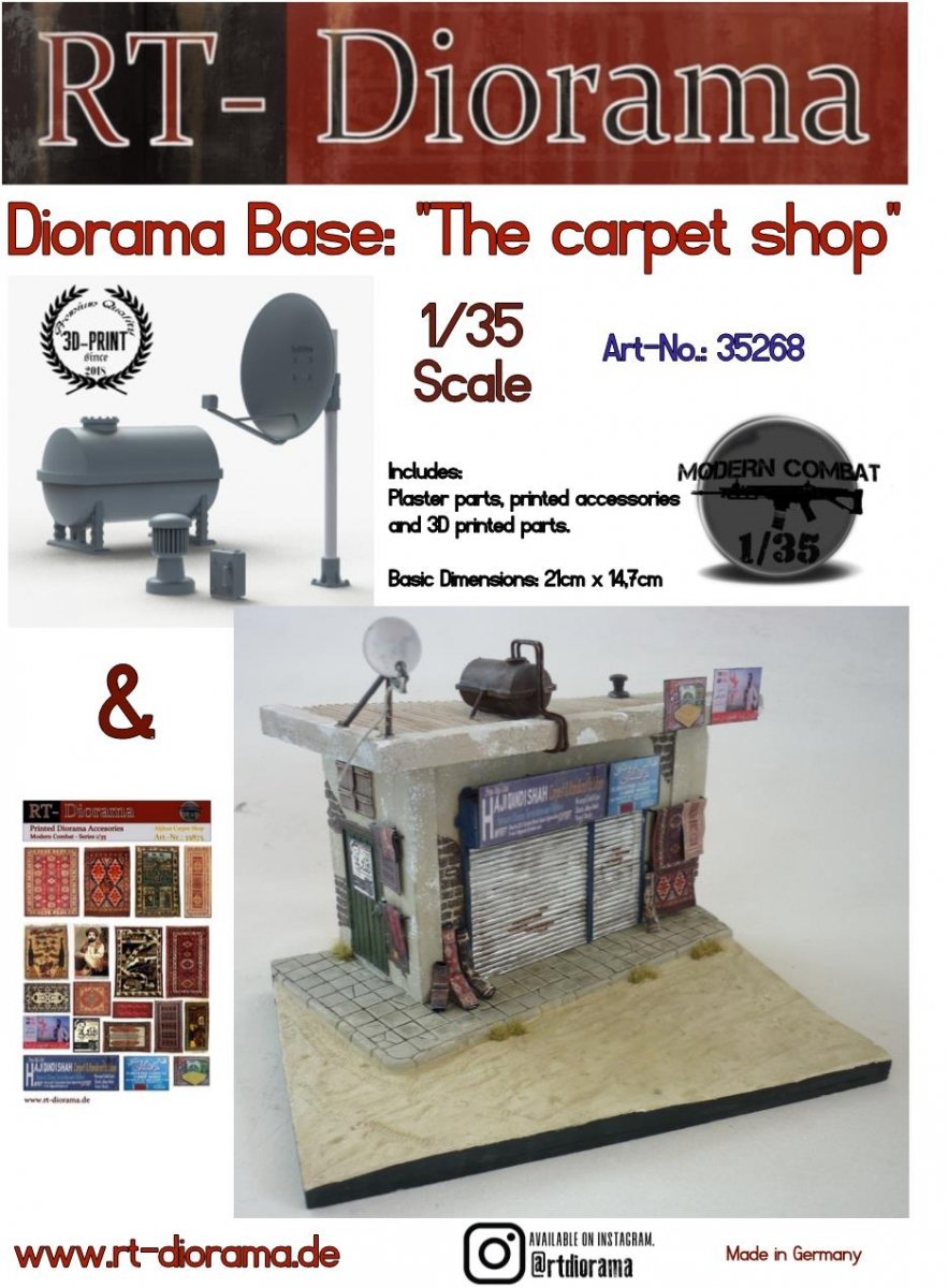RT-Diorama 35268 Diorama-Base: &amp;quot;The carpet shop&amp;quot; 1/35