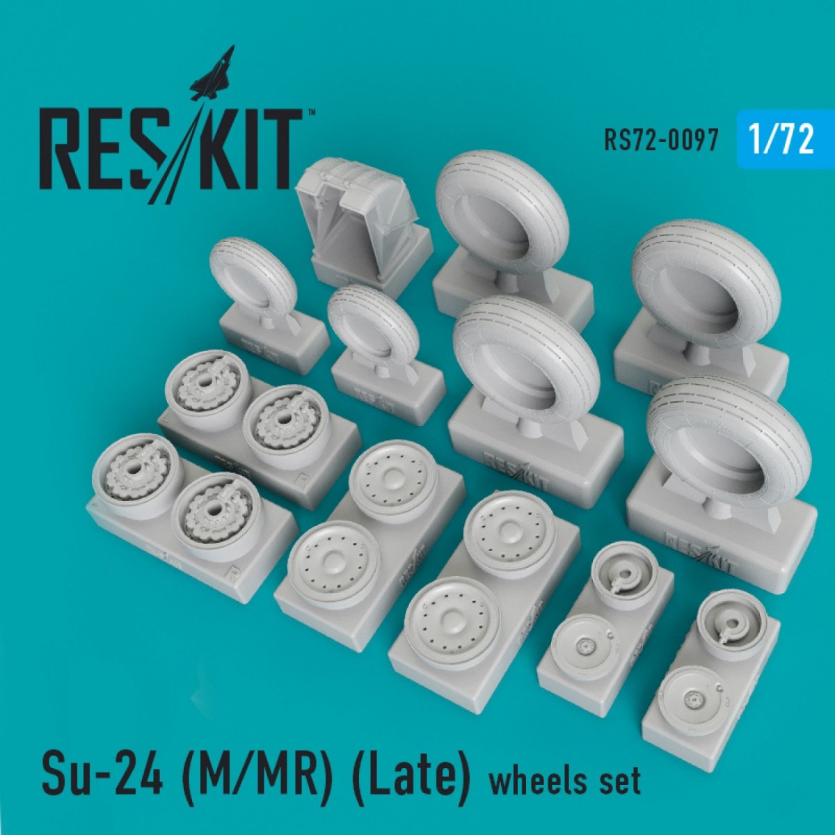 RESKIT RS72-0097 SU-24 (M,MR) LATE VERSION WHEELS SET 1/72