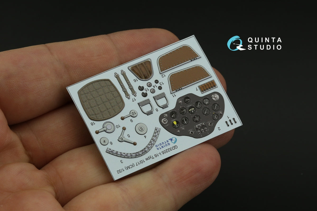Quinta Studio QD32205 I-16 Type 10/17 3D-Printed coloured Interior on decal paper (ICM) 1/32 – Bild 11