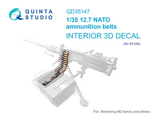 Quinta Studio QD35147 NATO 12.7 ammunition belts (All kits) 1/35