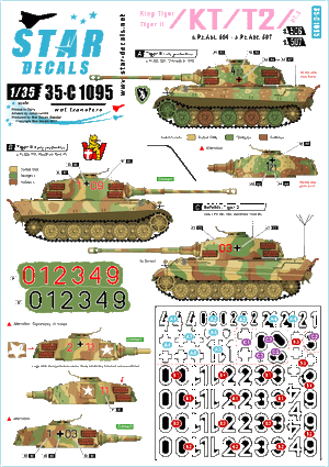 Star Decals 35-C1095 King Tiger / Tiger II # 3 1/35