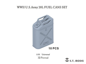 Ensemble de bidons de carburant de 20 litres ET Model P35-324 WWII USArmy, échelle 1/35