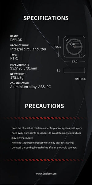 DSPIAE PT-C Integral Stepless Circular Cutter – Bild 9