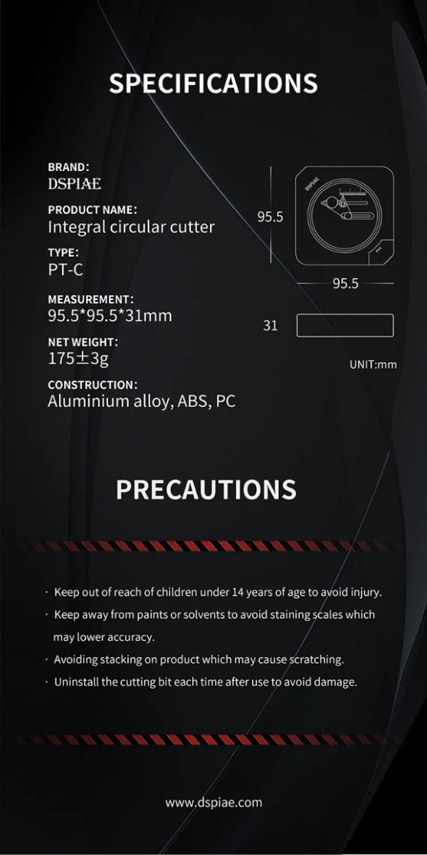 DSPIAE PT-C Integral Stepless Circular Cutter – Bild 9