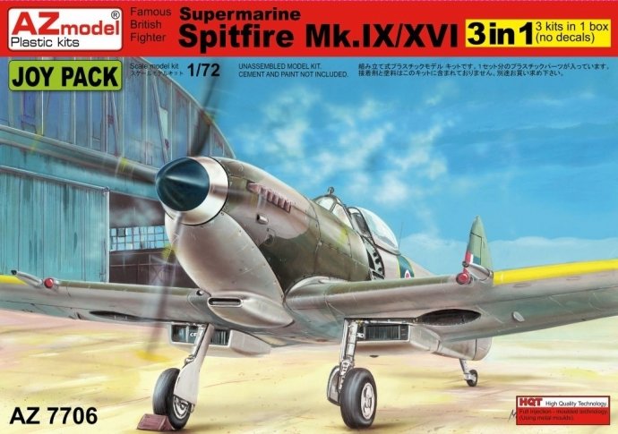 AZmodel AZ7706 Supermarine Spitfire Mk.IX/XVI 3in1 JOYPACK 1/72