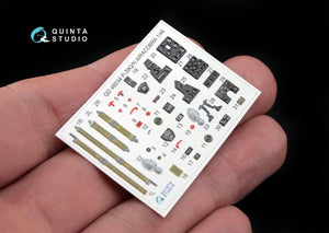 Quinta Studio QD48034 P-39Q/N 3D-Printed &amp;amp; coloured Interior on decal paper (for Hasegawa kit) 1/48 – immagine 2