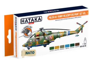 Hataka HTK-CS116 Polish AF / Army Helicopters paint set vol. 1 6x17ml