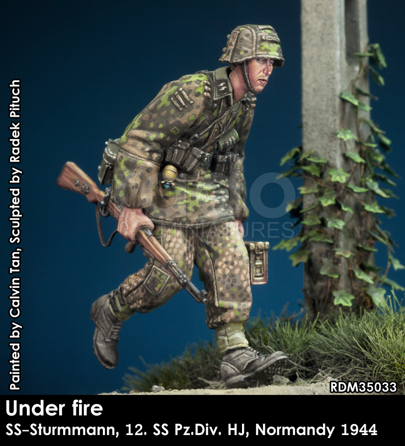 RADO Miniatures RDM35033 Under fire. W-SS Sturmmann, 12. SS-Pz.Div. HJ, Normandy 1944 1/35 – immagine 3