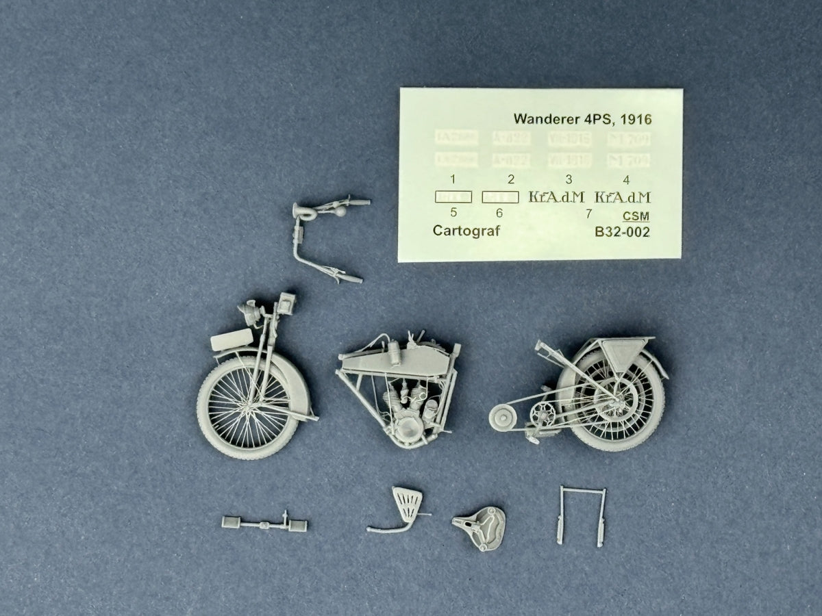 Copper State Models B32-002 Wanderer 4PS 1916 Motorcycle 1/32 – zdjęcie 3