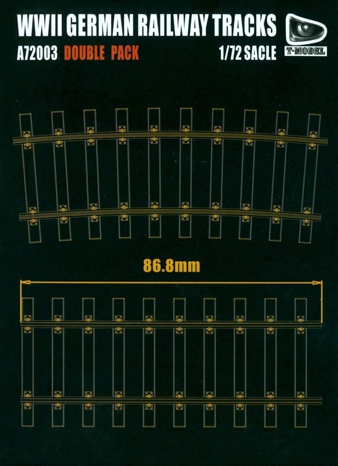 T-Model A72003 Rails de chemin de fer allemands de la Seconde Guerre mondiale - Emballage individuel 1/72