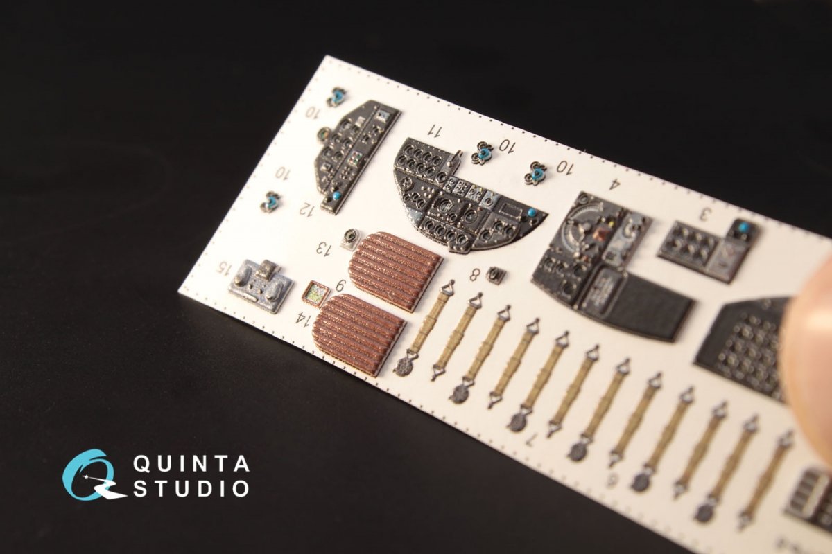 Quinta Studio QD72005 Pe-8/TB-7 3D-Printed &amp;amp; coloured Interior on decal paper for Zvezda 1/72 – immagine 3