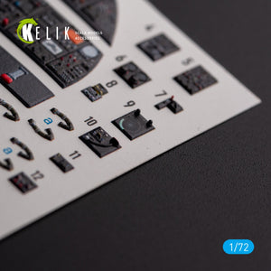 KELIK K72136 AVRO VULCAN B.2 Rear cockpit - interior 3D decals for Airfix kit 1/72 – immagine 3