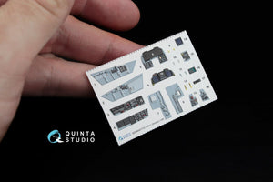 Intérieur imprimé en 3D et coloré sur papier décalcomanie Quinta Studio QD48043 F/A-18 A++ (pour Kinetic) 1/48  – image 2