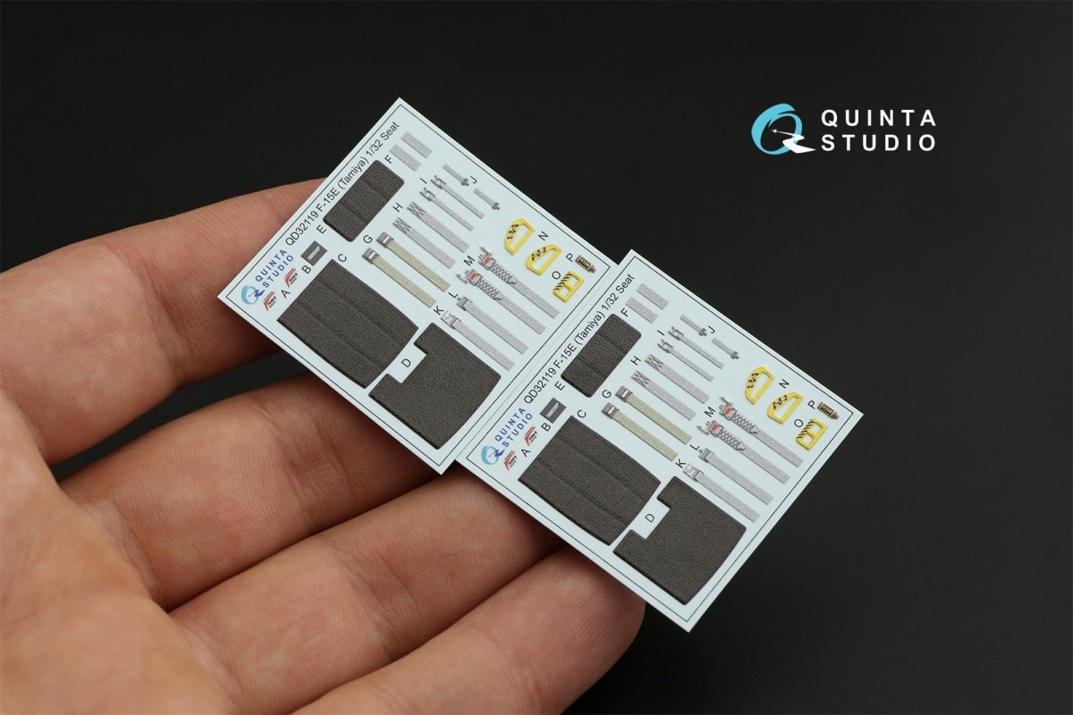 Quinta Studio QD32119 F-15E 3D-Printed &amp;amp; coloured Interior on decal paper ( Tamiya ) 1/32 – immagine 13