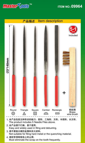 Trumpeter 09964 Assorted needle files set (Middle-Toothed)-3*140mm – imagen 3