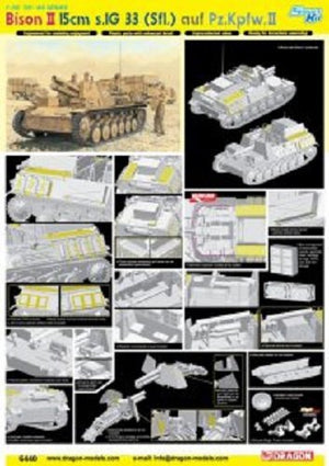 Dragon 6440 Bison II 15cm s.IG33 (Sfl.) auf Pz.Kpfw.II 1/35 – immagine 2