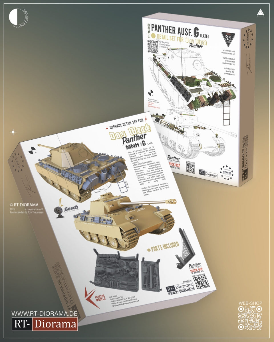 Faustus Models FM35009 Panther Ausf.G [MNH-Late] Detail Set for Das Werk 1/35