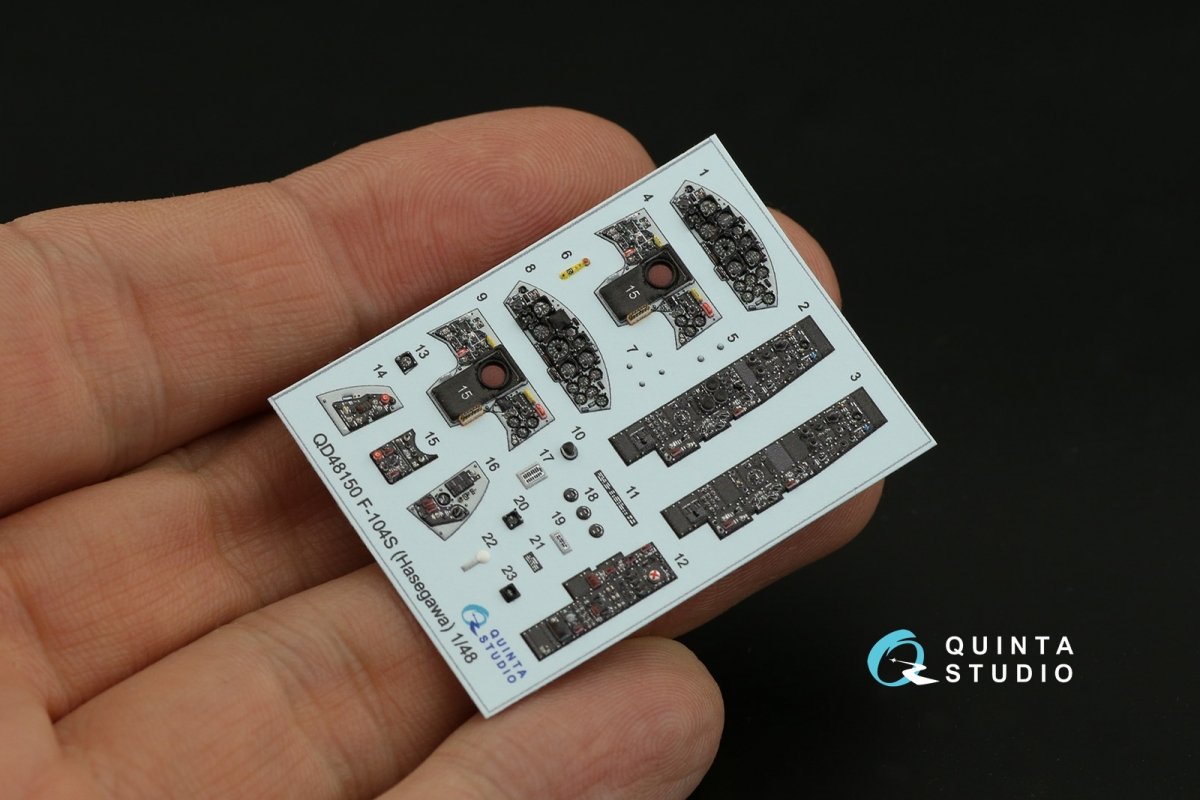 Quinta Studio QD48150 F-104S 3D-Printed &amp;amp; coloured Interior on decal paper (Hasegawa) 1/48 – immagine 10