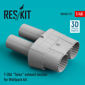 RESKIT RSU48-0211 T-38A &amp;quot;TALON&amp;quot; EXHAUST NOZZLES FOR WOLFPACK KIT (3D PRINTED) 1/48