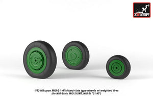 Armory Models AW32011 Roues Fishbed pour Mikoyan MiG-21 avec pneus lestés, fin de série, échelle 1/32 – image 7