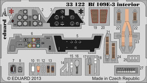Eduard 33122 Bf 109E-3 interior S. A. 1/32 Cyber Hobby