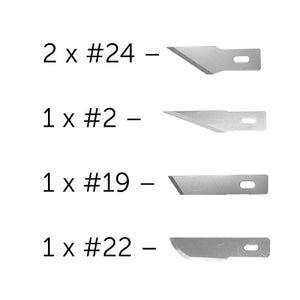 Modelcraft PKN2705 5 Assorted Blades for #2 &amp;amp; #5 Knife